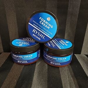 3pc Lot Ryshi Forming Cream Crafted For Men Medium Hold Medium Shine 3.75oz Each